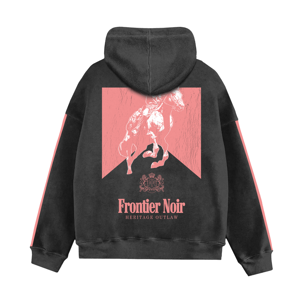 Pink Frontier Noir Hoodie