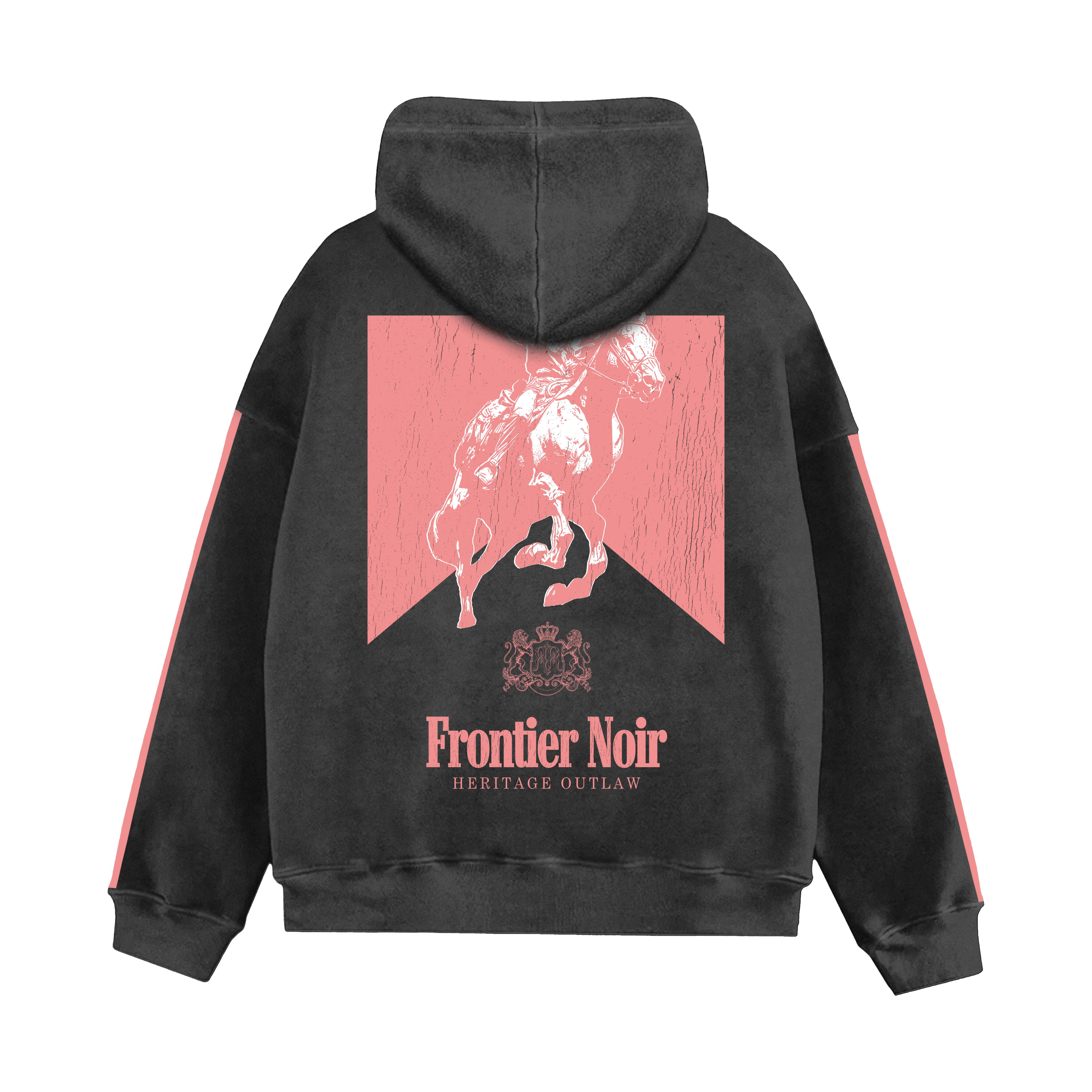 Pink Frontier Noir Hoodie
